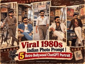 Viral 1980s Indian Photo Prompt | 5 Retro Bollywood ChatGPT Portrait