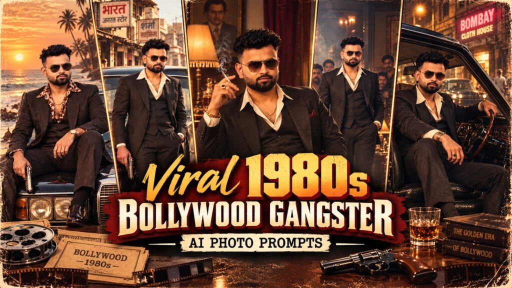 Trending 1980s Bollywood Gangster AI Photo Prompts